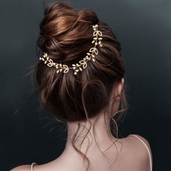 Headband Marquise Stone Cluster Elegant Padded Elegant Minimal Crystal Headband, Bridal Hair piece Wedding  main image 4